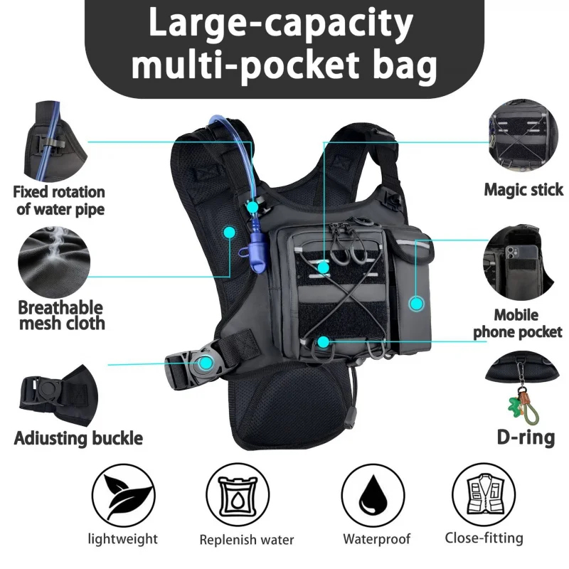 Cycling Gear Vest - ​ حقيبة صدر تكتيكية عالية الجودة