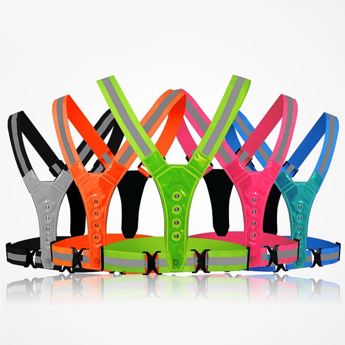 Cycling Gear Women - سترة أمان للجري وركوب الدراجات LED