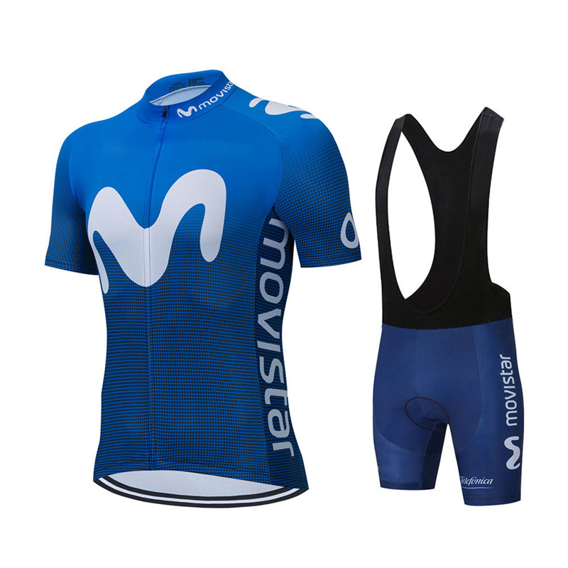 Cycling Bib Shorts - جديد الصيف Movistar فريق الدراجات جيرسي