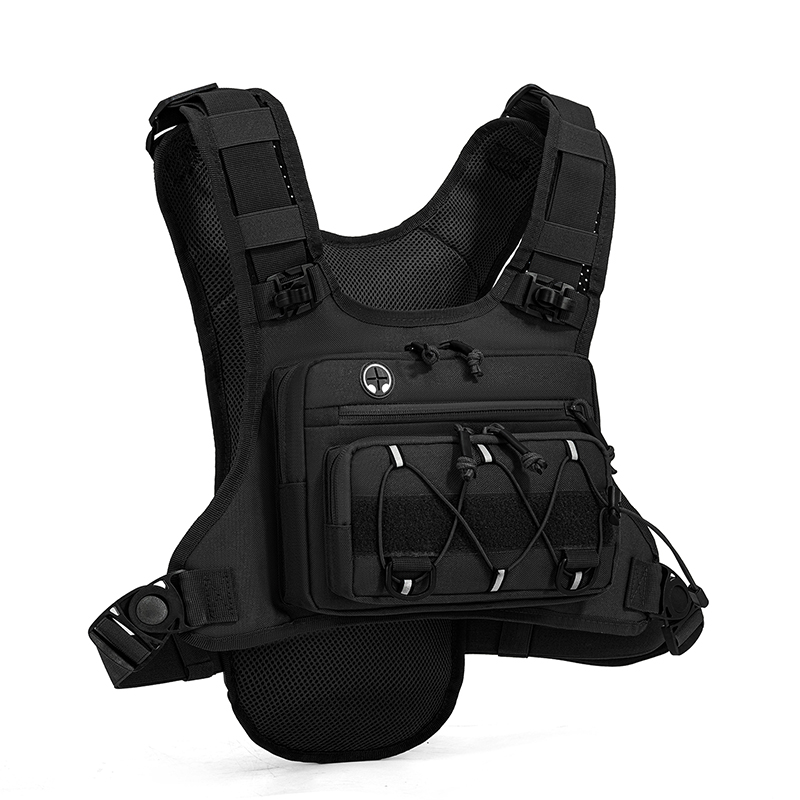 Cycling Gear Vest - حقيبة تكتيكية للصدر وحقيبة ظهر للتخييم