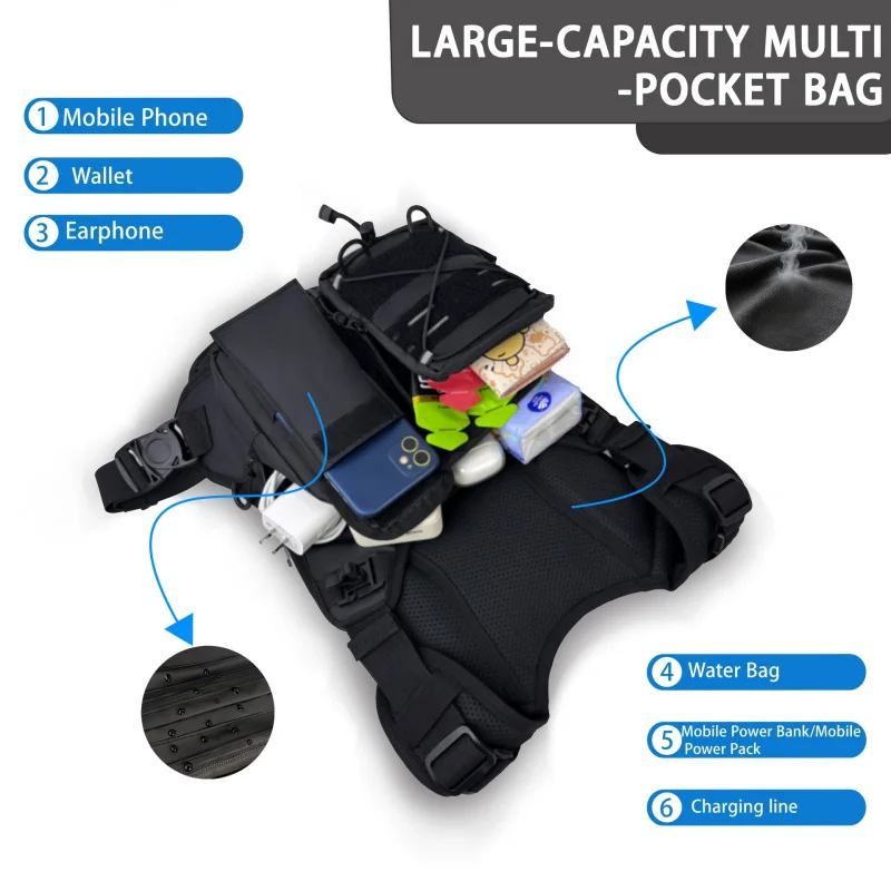 ​ حقيبة صدر تكتيكية عالية الجو - مراجعة Cycling Gear Vest وسعره