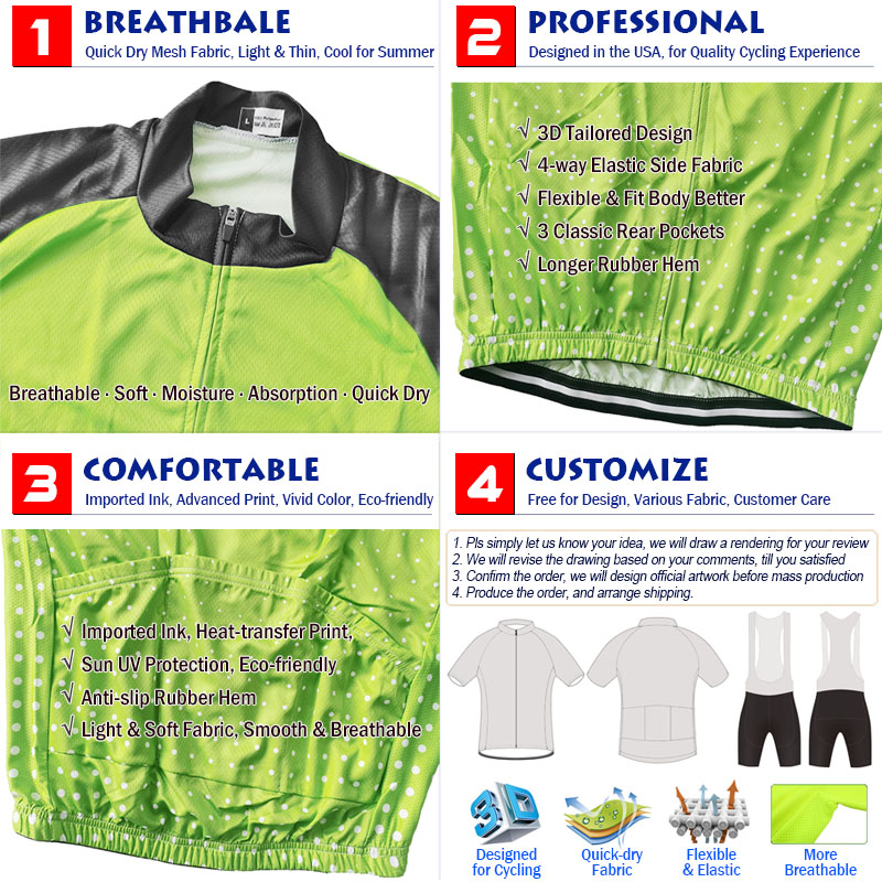 قميص أخضر طويل الأكمام لركوب ا - مراجعة Cycling Gear Lycra وسعره
