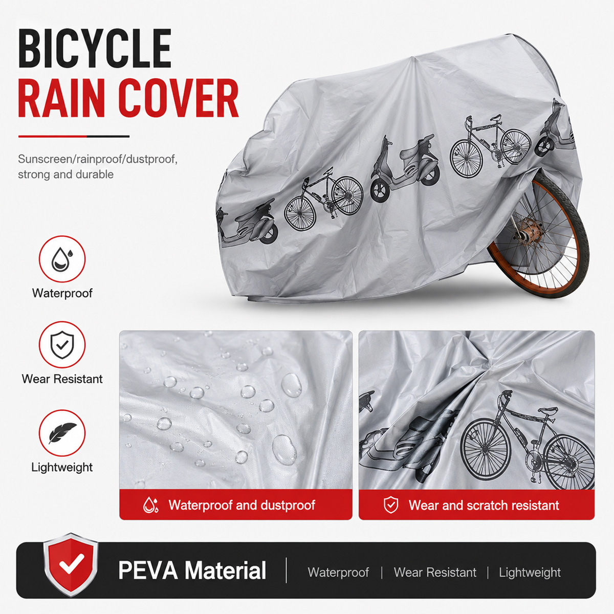 غطاء دراجة هوائية عالمي مقاوم  - مراجعة Cycling Gear In Rain وسعره