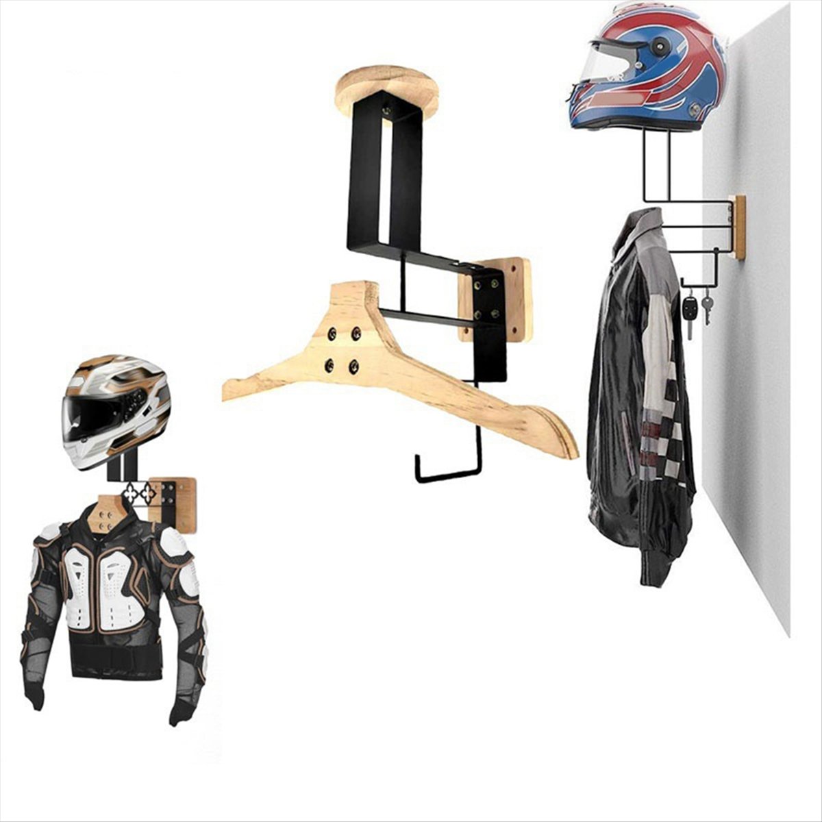 حامل خشبي جديد للخوذة على شكل  - مراجعة Cycling Gear Rack وسعره