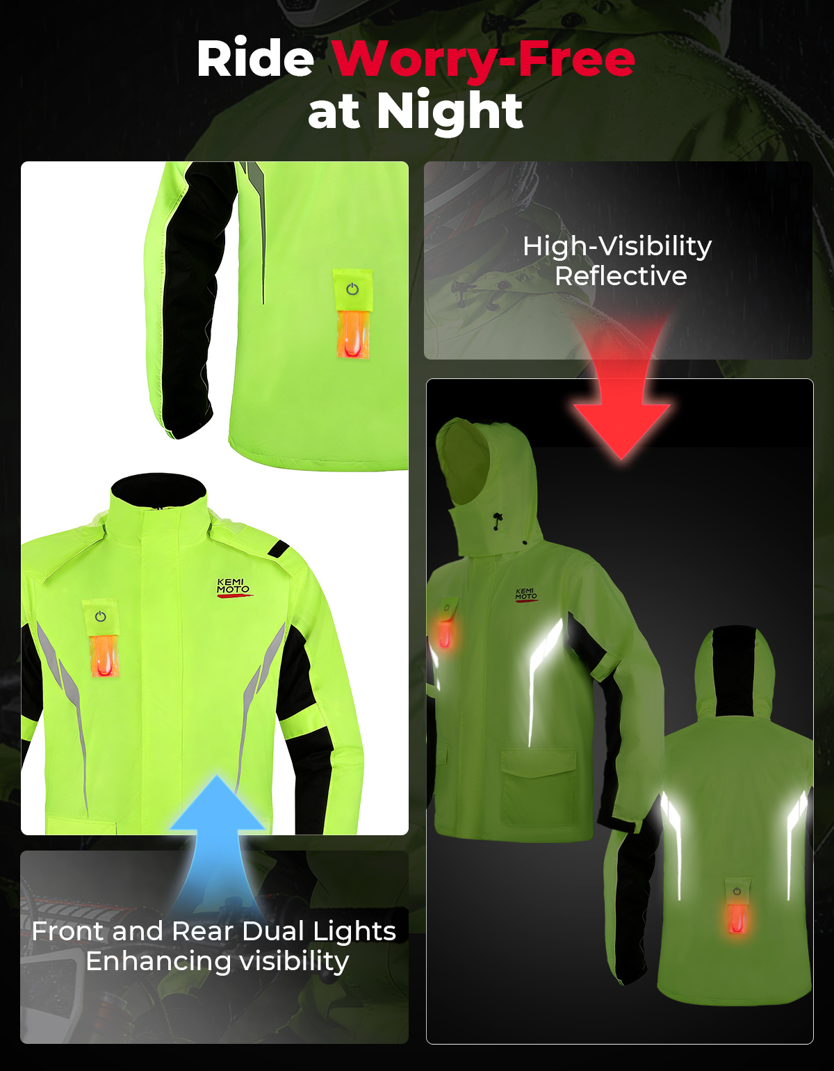 طقم معطف واق من المطر للجنسين  - مراجعة Cycling Gear In Rain وسعره
