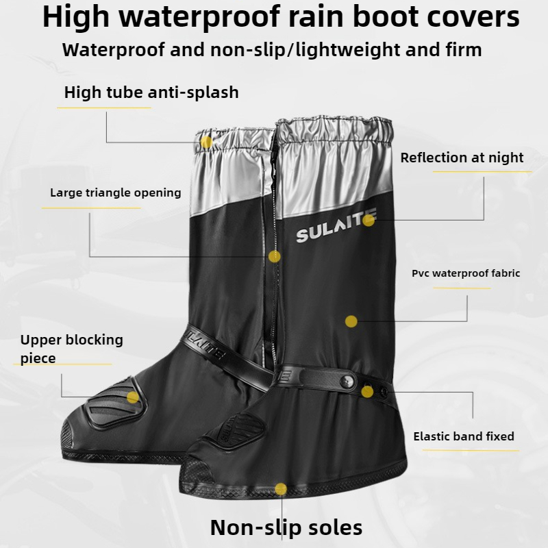 SULAITE دراجة نارية احذية المط - مراجعة Cycling Gear In Rain وسعره
